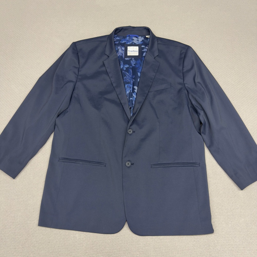 Tommy Bahama Blazer Mens XXL Blue Performance Stretch Moisture Wicking Jacket